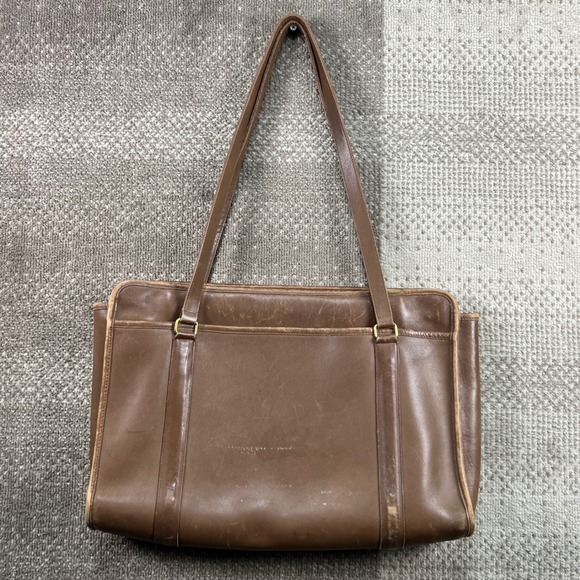 Coach Handbags - Vintage Coach Brown Leather Tote Bag Briefcase Made in USA 63158806